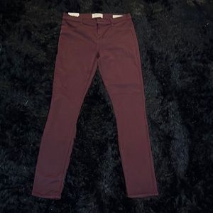 NWT- PACSUN super soft stretch jean jeggings maroon (size 28) retail $45